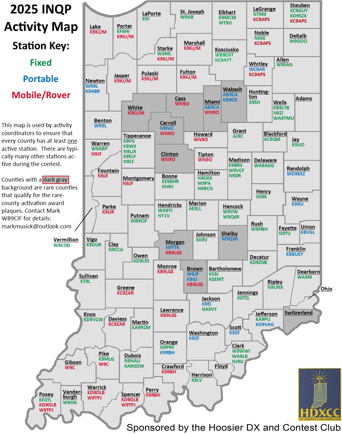 Indiana QSO Party Activity